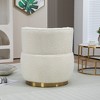 360 Degree Swivel Cuddle Barrel Accent Sofa Chairs, Teddy Fabric Chair - 4 of 4