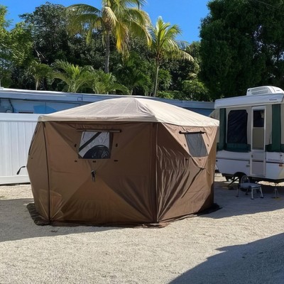 Brown Poly-Oxford Wind and Sun Panels for Screen Tent, 3 Pack