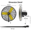 Ihomadore 30" Oscillation Wall Fans 3-Speed Commercial Portable Fans - 2 of 4