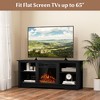 Tangkula Fireplace TV Stand for 65" Flat Screen TV w/ 18" Electric Fireplace Heater - 3 of 4