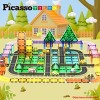 PICASSO-TILES Race Track Highway Magnetic Tiles for Kids, 16PCS Construction STEM Building Blocks Educational Toy - 4 of 4