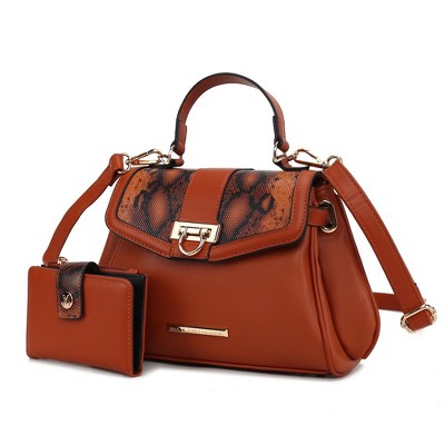MKF Collection Geny Faux-Snake Embossed Women’s Shoulder bag with matching Wallet by Mia K