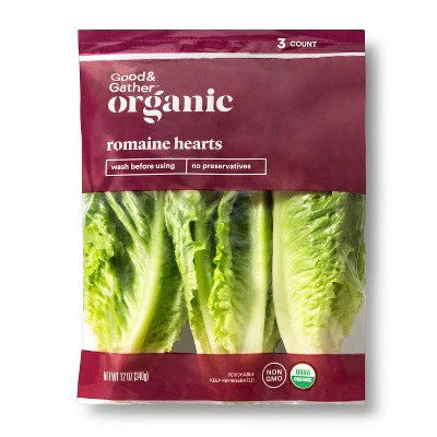 Organic Romaine Hearts - 12oz/3ct - Good &#38; Gather&#8482;