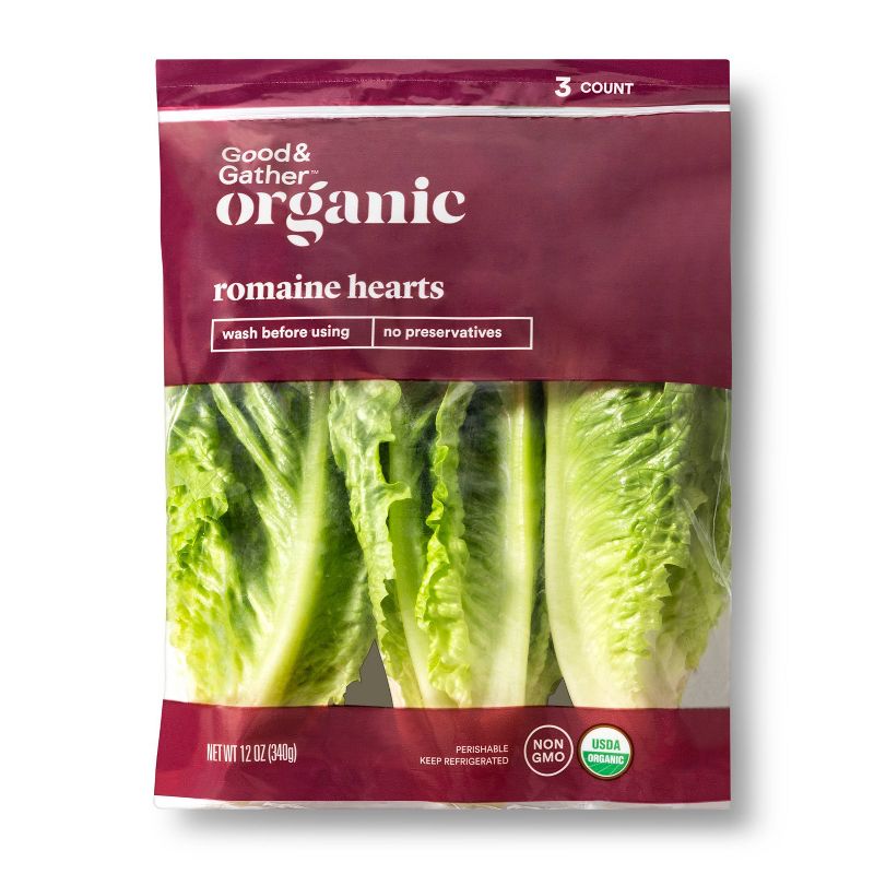 Organic Romaine Hearts - 12oz/3ct - Good &#38; Gather&#8482;, 1 of 4