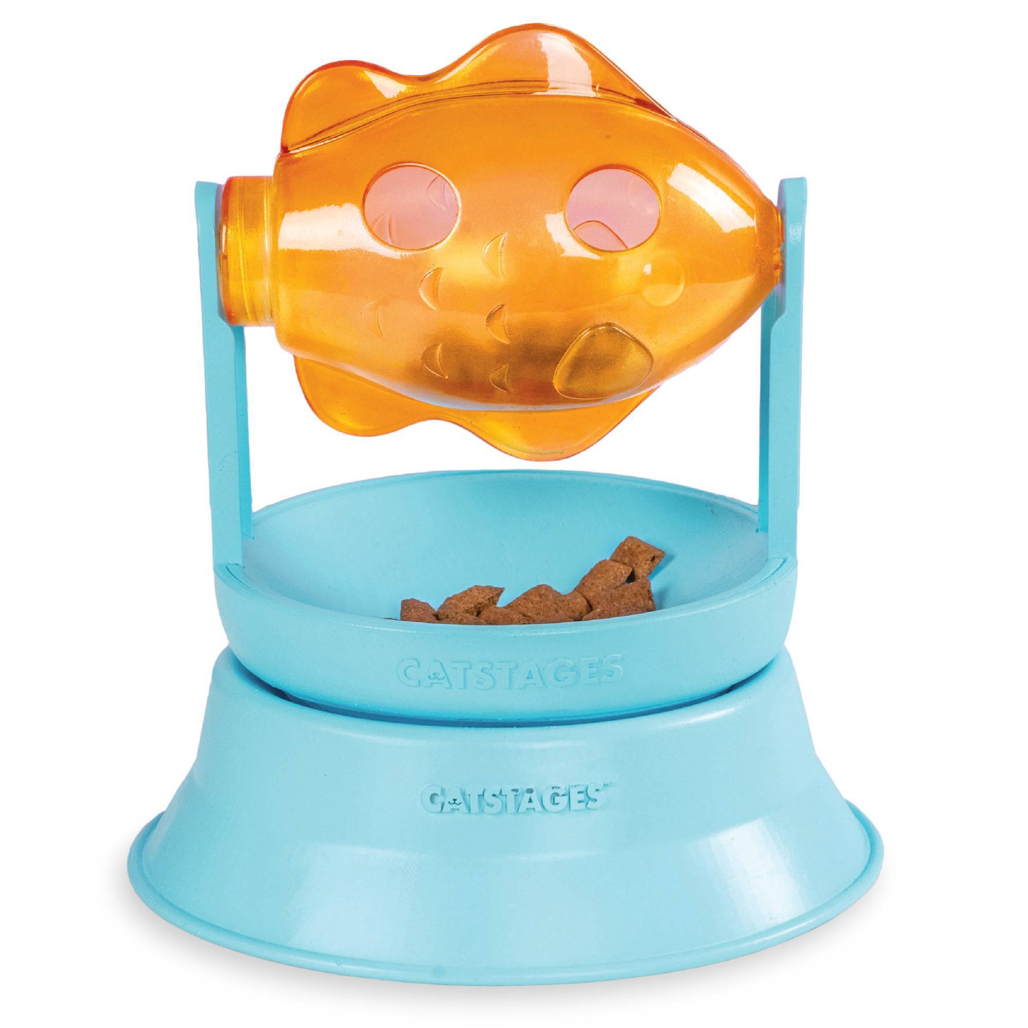 Catstages 2-in-1 Topper Spin Fish Cat Teaser Toy: Durable Construction, All Ages, Occupy, Polypropylene