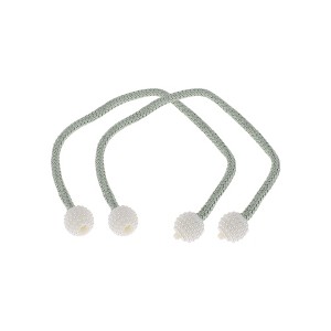 Unique Bargains Buckle Faux Pearl Curtain Tie Polyester ABS 2 Pcs - 1 of 4