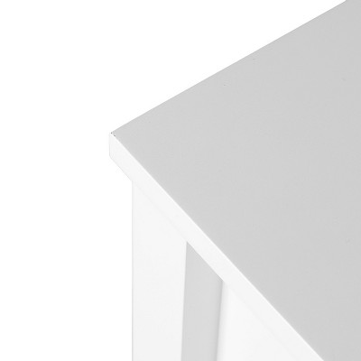 Sleek White MDF Wood Bathroom Storage Cabinet with Adjustable Shelf