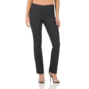Rekucci Women's Ease into Comfort Straight-Leg Pants with Tummy Control - 1 of 4