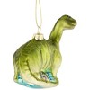 Northlight 4" Glittered Brontosaurus Dinosaur Glass Christmas Ornament - 4 of 4
