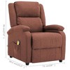 vidaXL - Brown Fabric Upholstered Massage Recliner Chair with Vibration Function and Adjustable Backrest & Footrest - Easy to Assemble - 2 of 4