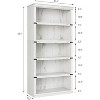 67.4" Farmhouse Bookcase - 5-Tier Rustic Wood Shelf for Living Room, Home Office 45 lbs per Shelf - 3 of 4