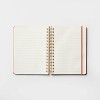 240pg College Ruled Journal 8"x6.5" Embossed Brown Faux Leather - Threshold™: Spiral Notebook, Hard Cover, FSC Certified - 3 of 3