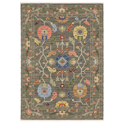 Oriental Weavers Lucca 5506K Grey/ Multi Indoor Area Rug - 2' x 3'