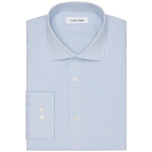 Calvin Klein Mens Steel + Slim-Fit Wrinkle-Free Button Down Dress Shirt - 1 of 1