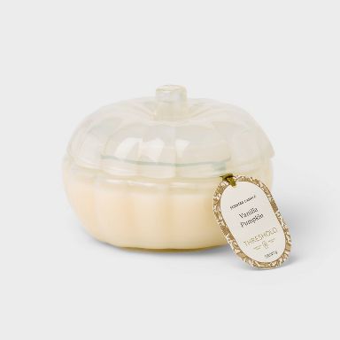 2 Wick Glass Small Glass Fall Pumpkin Candle Vanilla Pumpkin Jar - Threshold™: Fall