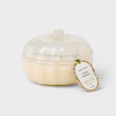 2 Wick Glass Small Glass Fall Pumpkin Candle Vanilla Pumpkin Jar - Threshold™: Fall