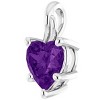 Pompeii3 7mm Amethyst Women's Heart Pendant in 14k Gold Necklace 5mm Tall - 2 of 4