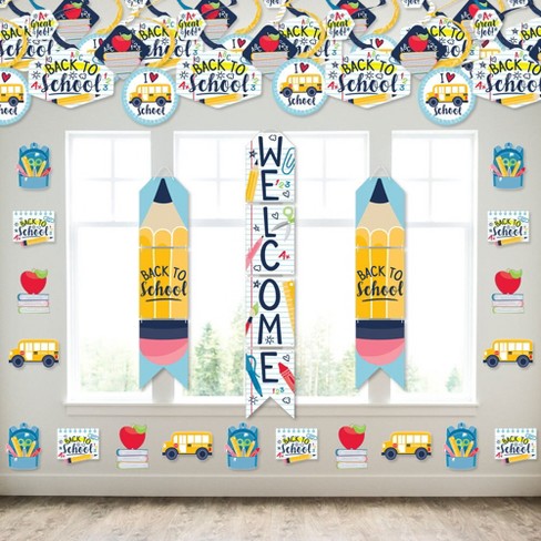 Big Dot Of Happiness Back To School Bulletin Board And Door Hanging Decor First Day Of School Classroom Decoration Kit Target
