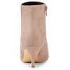Allegra K Women's Pointed Toe Zip Stiletto Kitten Heel Ankle Booties - 3 of 4