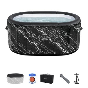 SaluSpa Glacial Dip – Cold Plunge Inflatable Tub, Black Marble, Year-Round Use - 1 of 4