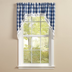 Park Designs Buffalo Check Ruffled Swags - 1 of 3