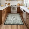 Modern Farmhouse Floral Washable Area Rug for Living Room Machine Washable Non Slip Ultra Thin Low Pile Floor Cover for Bedroom Kitchen Kid's Room - 2 of 4