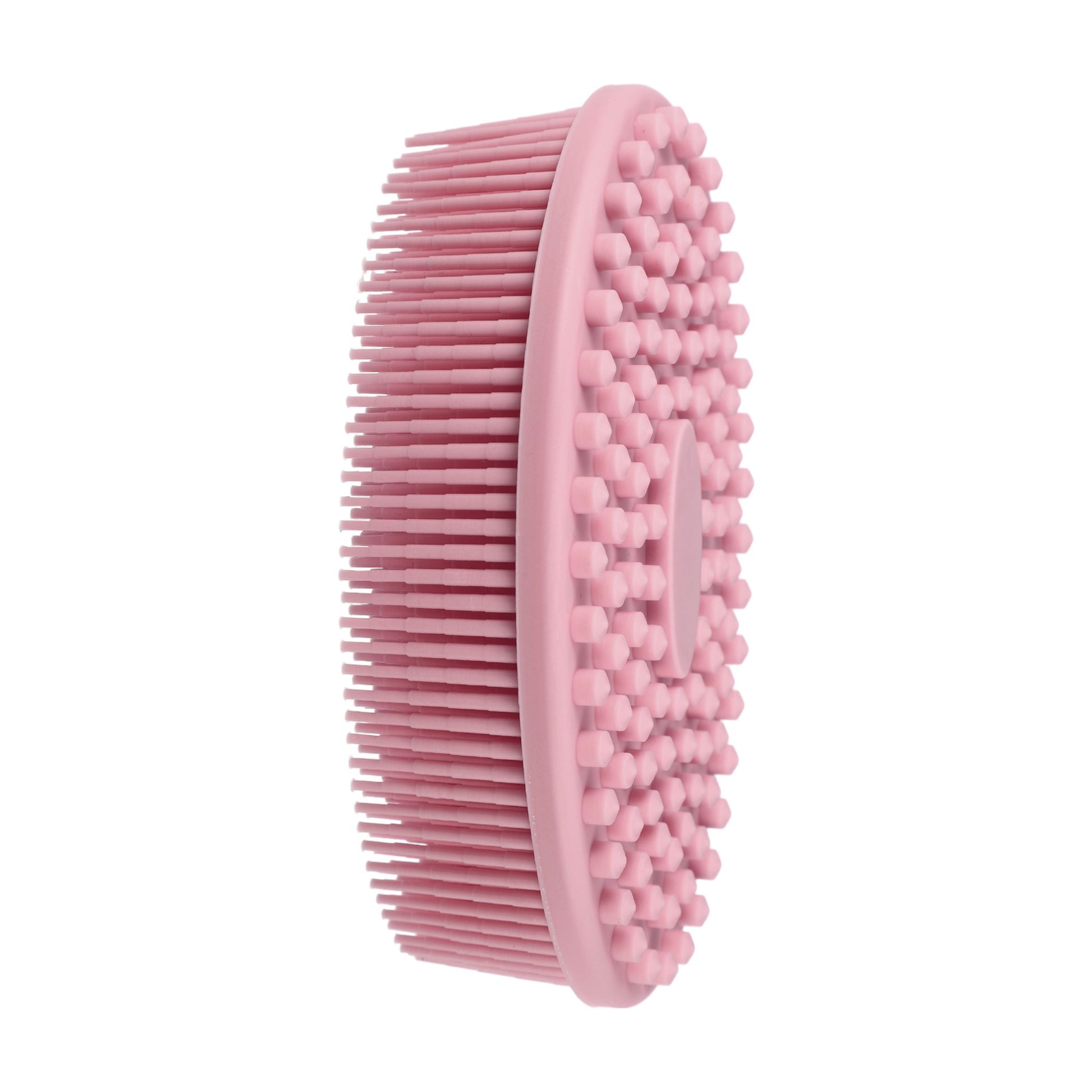 Unique Bargains Shower Silicone 2 in 1 Body Scrubber 1 Pc Pink