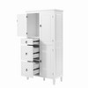 Cesicia Multi-Functional Storage Cabinet White with Adjustable Shelves, 3 Drawers, and 3 Enclosed Compartments - 3 of 4
