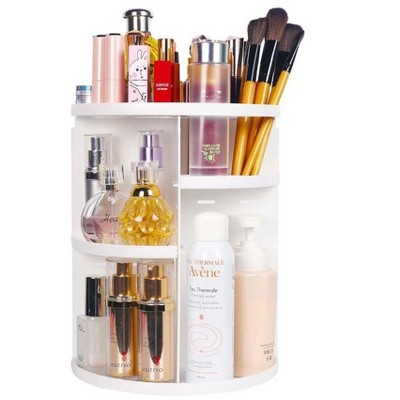 360 Makeup Organizer, DIY Detachable Spinning Cosmetic Makeup Caddy Storage Display Bag Case Large Capacity Makeup Box Acrylic Vanity Organizer Box,