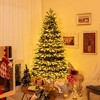 Costway 7 FT Pre-Lit Christmas Tree 3 Modes Hinged with Quick Power Connector & 500 Lights - 2 of 4