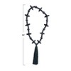 Storied Home Oak Wood Bead Garland with Cotton Tassel, Black - 2 of 4