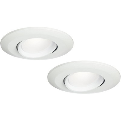 Tesler 5"/6" White Gimbal Retrofit LED Downlights 2-Pack