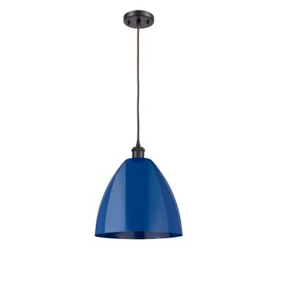 Plymouth Dome - 1 Light Cord Hung Mini Pendant In Industrial Style-14.75 Inches Tall and 12 Inches Wide