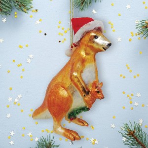 Kangaroo Glass Christmas Ornament| OrnamentallyYou - 1 of 4