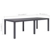 vidaXL Patio Table Garden Outdoor Porch Dining Table with Rattan Look Plastic - 4 of 4