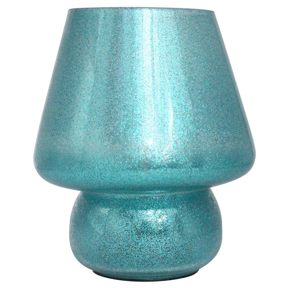 Assorted items electric blender bottle, National Brand Glitter LED Mushroom Lamp Teal…