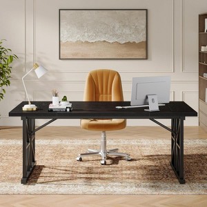 Tribesigns 63-Inch Executive Desk, Large Computer Desk, Rectangular Study Writing Table Workstation Business Furniture for Home Office - 1 of 4