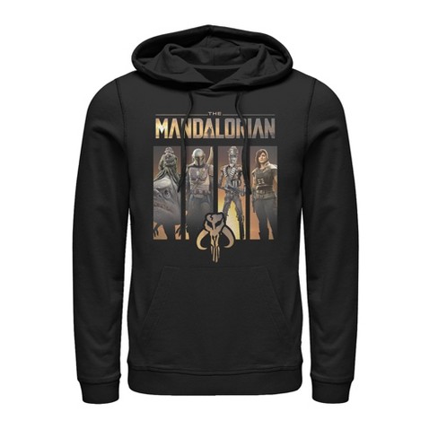 Men's Star Wars The Mandalorian Character Panel Pull Over Hoodie