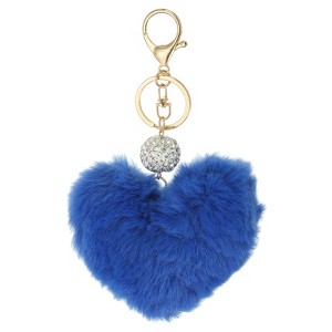 Unique Bargains Metal Alloy Soft Durable Artificial Cute Puff Ball Keychain 1 Pc - 1 of 4