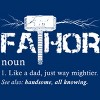 Men's Design By Humans Viking Mightier Hero Fa-Thor Dad By EijhaBuddha T-Shirt - 2 of 2