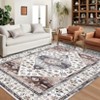 coucheta Washable Accent Area Rug Non-Slip Floor Carpet Low Pile Oriental Print Throw Rugs - 3 of 4