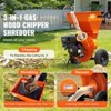 VEVOR Wood Chipper Shredder Mulcher, 7HP Heavy Duty Gas Powered Engine, 3” Max Diameter 212cc 4.1 kW, 4-Stroke 3-in-1 Woodchipper, Black&Orange - 3 of 4