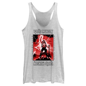 Women's Stranger Things White Hellfire Club Rockstar Eddie Munson Racerback Tank Top - 1 of 4