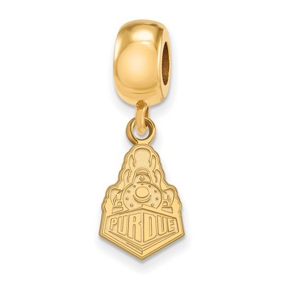 Black Bow Jewelry 14k Yellow Gold Plated Sterling Silver Purdue Boilermakers NCAA Bead Charm