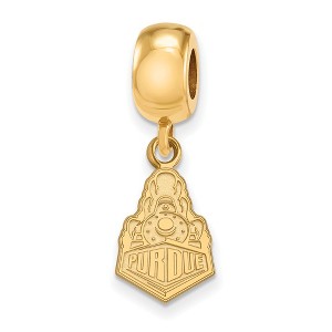 Black Bow Jewelry 14k Yellow Gold Plated Sterling Silver Purdue Boilermakers NCAA Bead Charm - 1 of 3