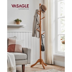 VASAGLE Solid Wood Coat Rack Free Standing with 8 Hooks - 1 of 4