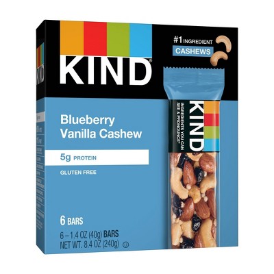 KIND Blueberry Vanilla Cashew Bars - 8.4oz/6ct