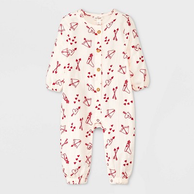 Image of Baby Gauze Romper - Cat & Jack™ White Newborn