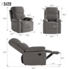 Lirago,Compact Recliner Sofa for Small Spaces - Gray Upholstery with Padded Cushion - 4 of 4