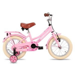 JOYSTAR Retro Style Girls Bike for Kids and Toddlers, Pink Green - 1 of 4